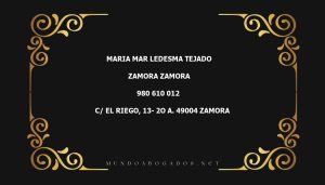 abogado Maria Mar Ledesma Tejado en la localidad de Zamora