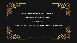 abogado Maria Margarita Adrio Taracido en la localidad de Pontevedra