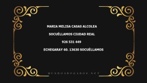 abogado Maria Melisa Casas Alcolea en la localidad de Socuéllamos