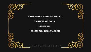 abogado Maria Mercedes Delgado Pino en la localidad de Valencia