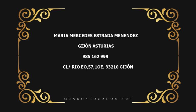 abogado Maria Mercedes Estrada Menendez en la localidad de Gijón