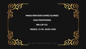 abogado Maria Mercedes Gomez Alvarez en la localidad de Vigo