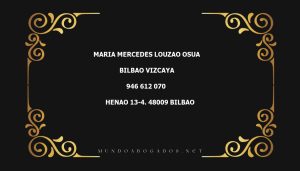 abogado Maria Mercedes Louzao Osua en la localidad de Bilbao