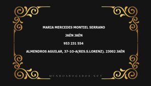 abogado Maria Mercedes Montiel Serrano en la localidad de Jaén