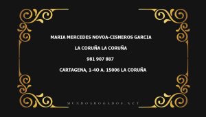 abogado Maria Mercedes Novoa-Cisneros Garcia en la localidad de La Coruña