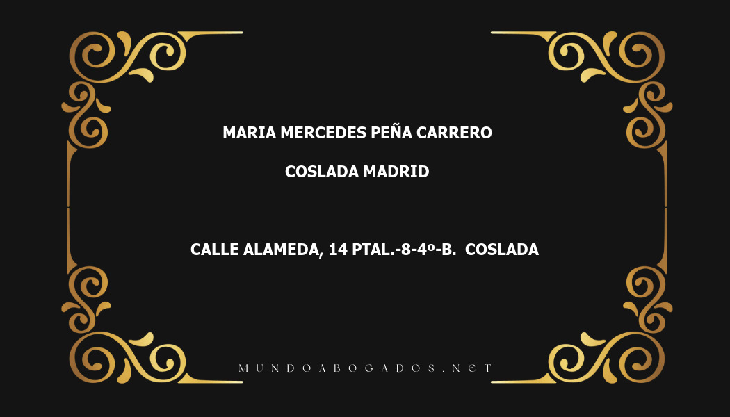 abogado Maria Mercedes Peña Carrero en la localidad de Coslada