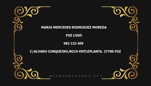 abogado Maria Mercedes Rodriguez Moreda en la localidad de Foz