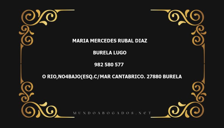 abogado Maria Mercedes Rubal Diaz en la localidad de Burela