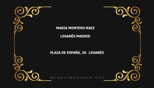 abogado Maria Montero Raez en la localidad de Leganés