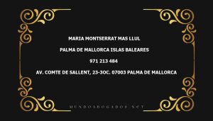 abogado Maria Montserrat Mas Llul en la localidad de Palma de Mallorca