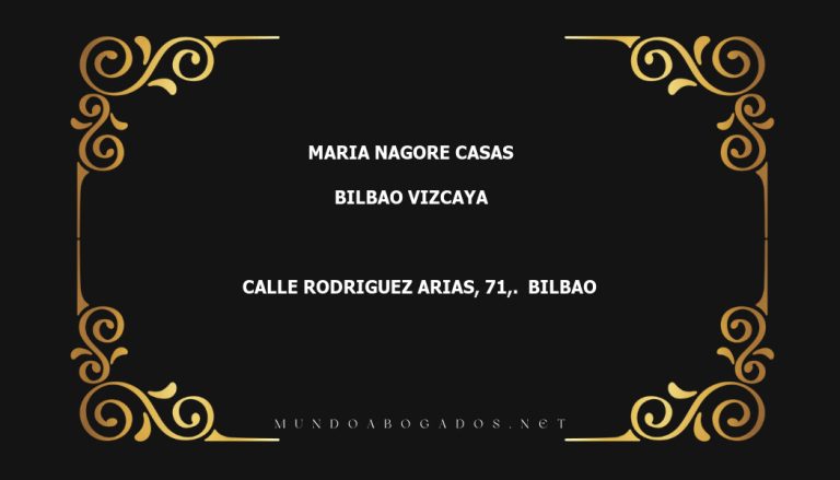 abogado Maria Nagore Casas en la localidad de Bilbao