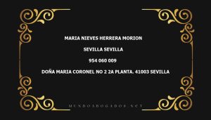 abogado Maria Nieves Herrera Morion en la localidad de Sevilla