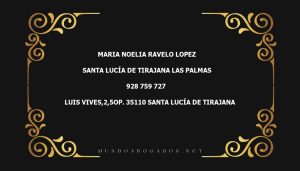 abogado Maria Noelia Ravelo Lopez en la localidad de Santa Lucía de Tirajana