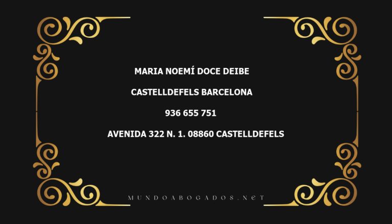 abogado Maria Noemí Doce Deibe en la localidad de Castelldefels