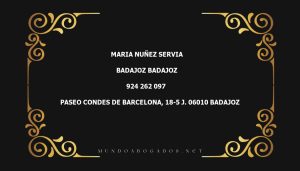 abogado Maria Nuñez Servia en la localidad de Badajoz