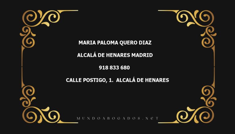 abogado Maria Paloma Quero Diaz en la localidad de Alcalá de Henares