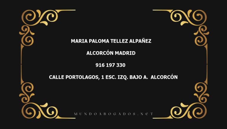 abogado Maria Paloma Tellez Alpañez en la localidad de Alcorcón