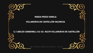 abogado Maria Peris Varela en la localidad de Villanueva de Castellón