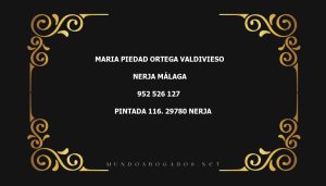 abogado Maria Piedad Ortega Valdivieso en la localidad de Nerja