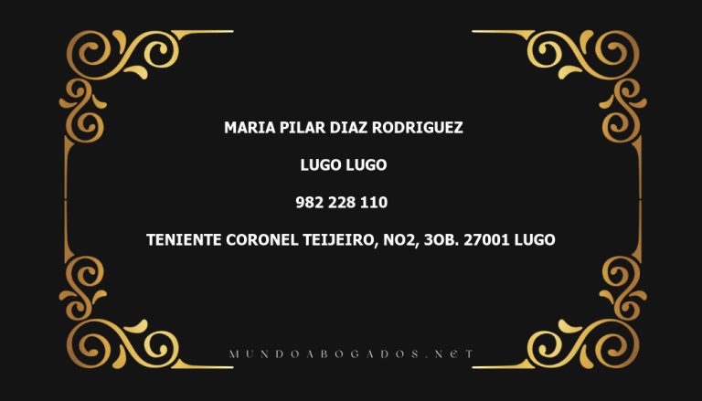 abogado Maria Pilar Diaz Rodriguez en la localidad de Lugo