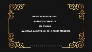 abogado Maria Pilar Floria Gil en la localidad de Zaragoza