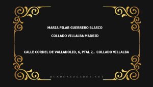 abogado Maria Pilar Guerrero Blasco en la localidad de Collado Villalba