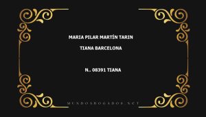 abogado Maria Pilar Martín Tarin en la localidad de Tiana