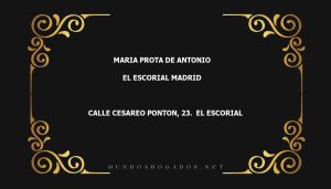 abogado Maria Prota De Antonio en la localidad de El Escorial