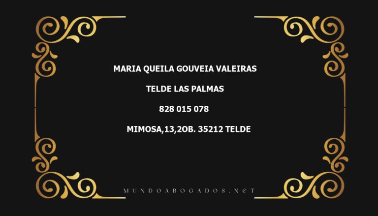 abogado Maria Queila Gouveia Valeiras en la localidad de Telde