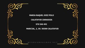 abogado Maria Raquel Diez Polo en la localidad de Calatayud