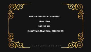 abogado Maria Reyes Arin Chamorro en la localidad de Leon