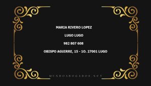 abogado Maria Rivero Lopez en la localidad de Lugo