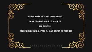 abogado Maria Rosa Estevez Dominguez en la localidad de Las Rozas de Madrid