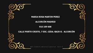 abogado Maria Rosa Martin Perez en la localidad de Alcorcón