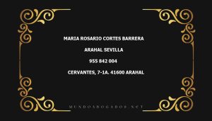 abogado Maria Rosario Cortes Barrera en la localidad de Arahal