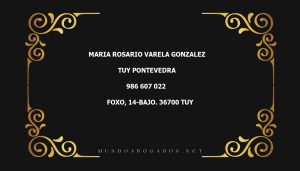 abogado Maria Rosario Varela Gonzalez en la localidad de Tuy