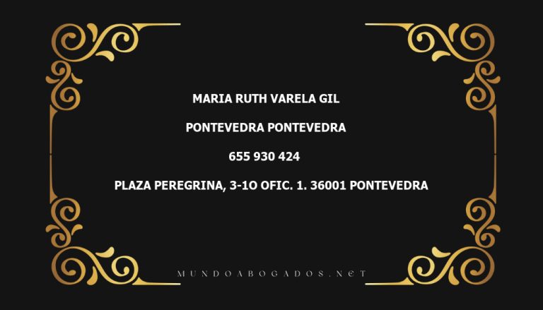 abogado Maria Ruth Varela Gil en la localidad de Pontevedra