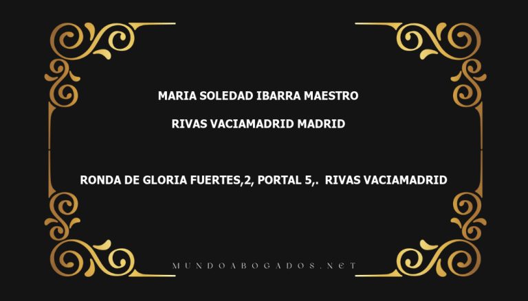 abogado Maria Soledad Ibarra Maestro en la localidad de Rivas Vaciamadrid