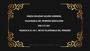 abogado Maria Soledad Valero Herrera en la localidad de Vilafranca del Penedés