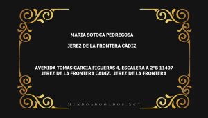 abogado Maria Sotoca Pedregosa en la localidad de Jerez de la Frontera