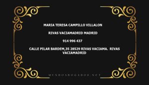 abogado Maria Teresa Campillo Villalon en la localidad de Rivas Vaciamadrid