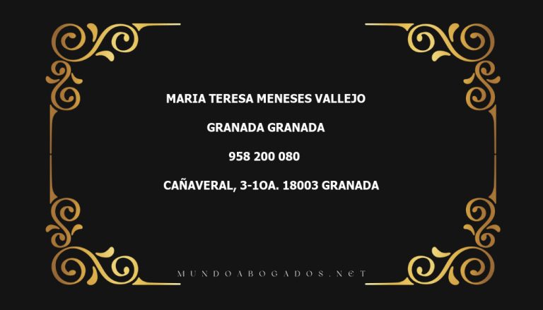 abogado Maria Teresa Meneses Vallejo en la localidad de Granada