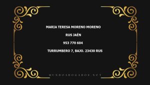 abogado Maria Teresa Moreno Moreno en la localidad de Rus