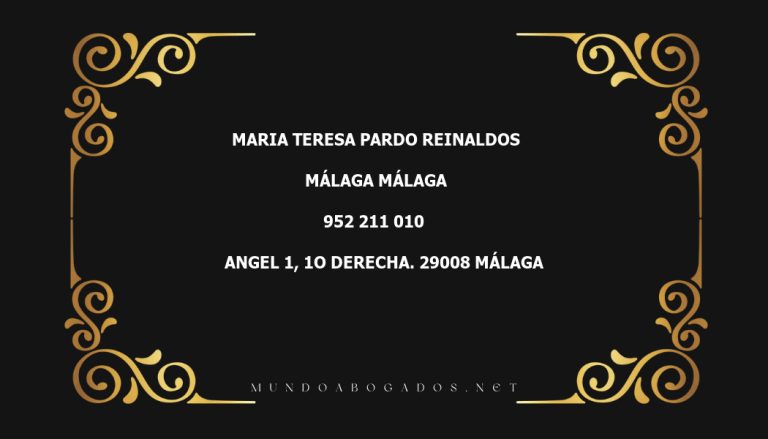 abogado Maria Teresa Pardo Reinaldos en la localidad de Málaga