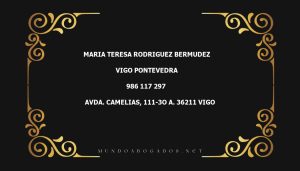 abogado Maria Teresa Rodriguez Bermudez en la localidad de Vigo