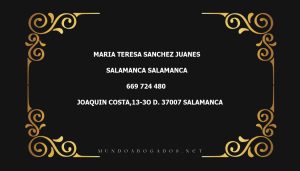 abogado Maria Teresa Sanchez Juanes en la localidad de Salamanca