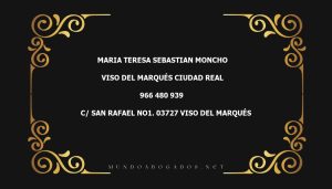 abogado Maria Teresa Sebastian Moncho en la localidad de Viso del Marqués