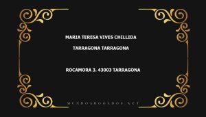 abogado Maria Teresa Vives Chillida en la localidad de Tarragona