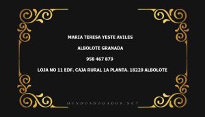 abogado Maria Teresa Yeste Aviles en la localidad de Albolote