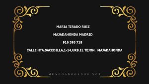 abogado Maria Tirado Ruiz en la localidad de Majadahonda